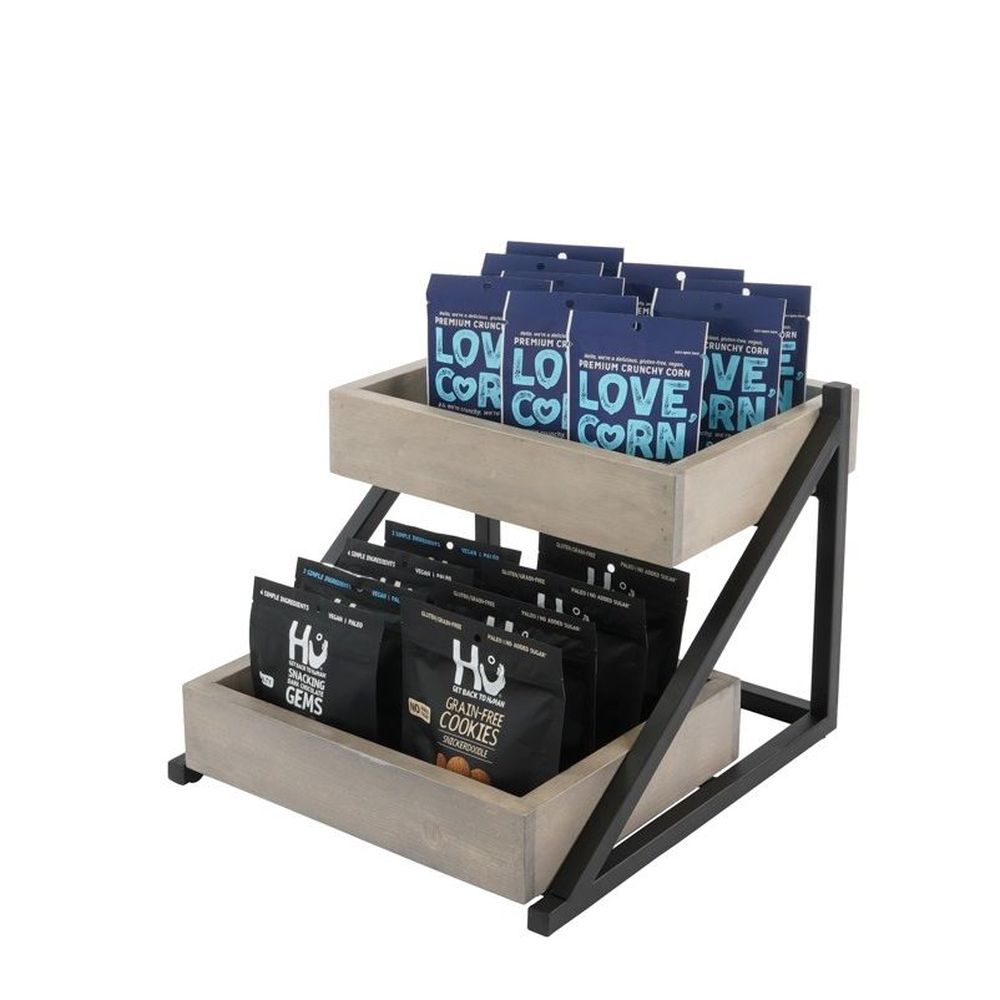 Cal-Mil Aspen 2 Tier Merchandiser, 16.5 inch Width x 15.5 inch Depth x 12 inch Height