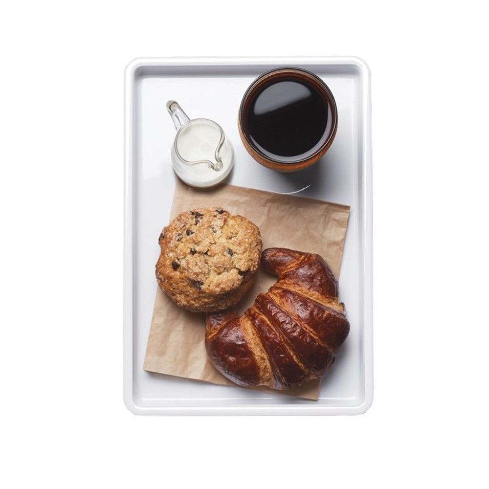 Cal-Mil White Melamine Tray, 13 inch Width x 9 inch Depth x 1 inch Height -- 6 per case
