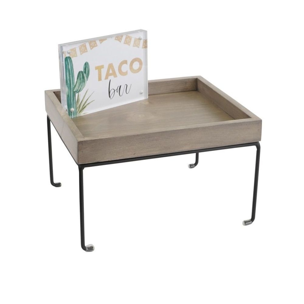 Cal-Mil Aspen Wood Display Riser with Removable Metal Base, 10 inch Width x 12 inch Depth x 7.5 inch Height