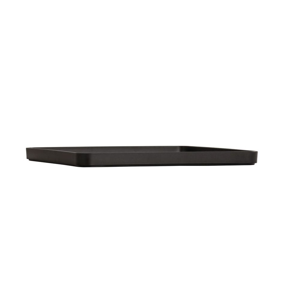 Cal-Mil Hudson Black Square Melamine Platter, 14 inch Width x 14 inch Depth x 1 inch Height -- 6 per case