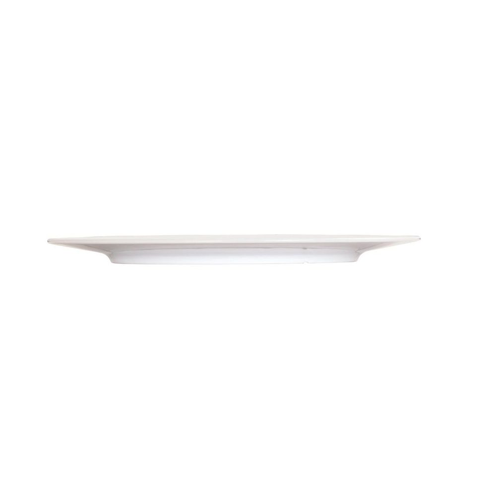 Cal-Mil Shallow Coupe White Melamine Plate, 9 inch Dia. x 0.625 inch Height