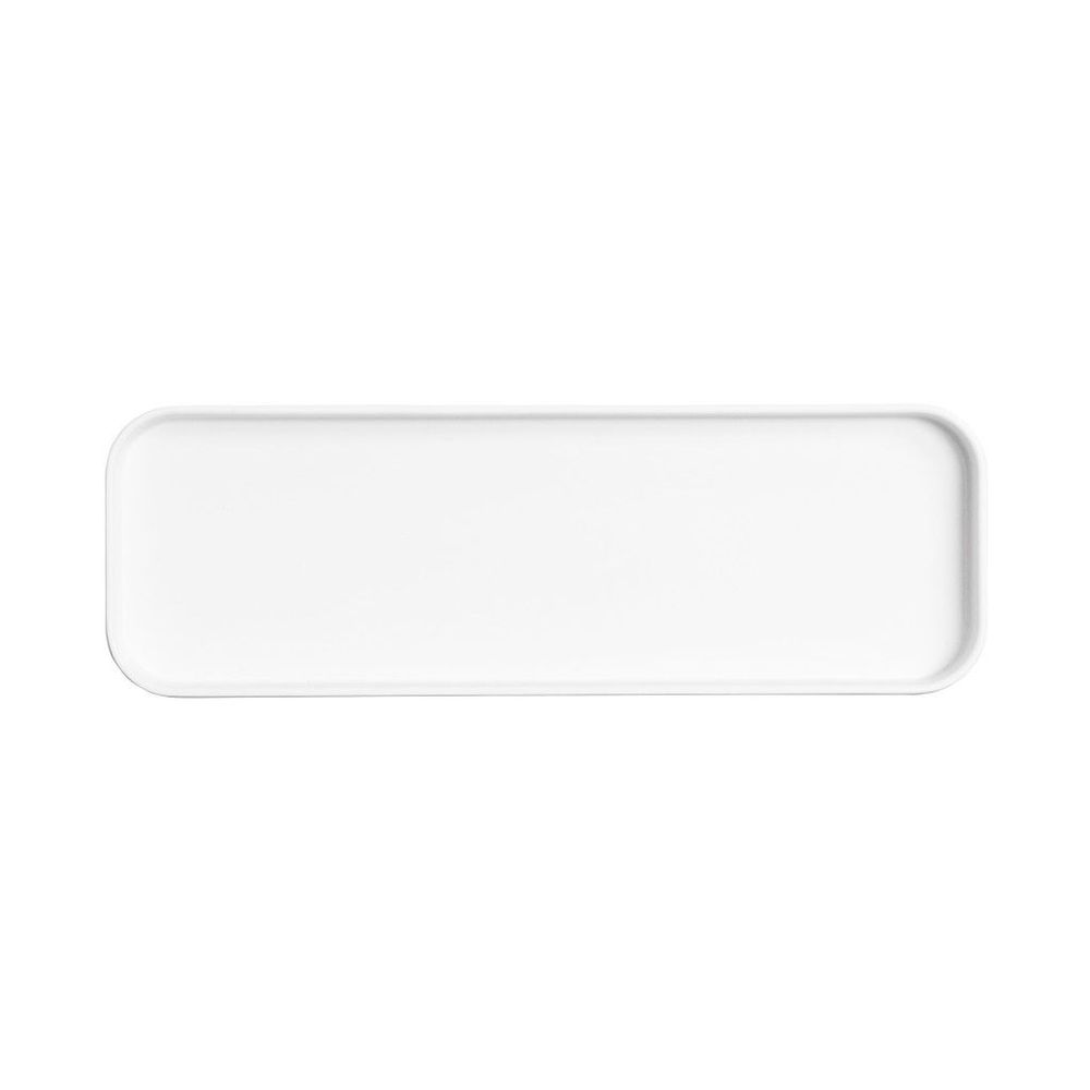 Cal-Mil Hudson White Melamine Tray, 4 inch Width x 12 inch Depth x 1 inch Height -- 6 per case