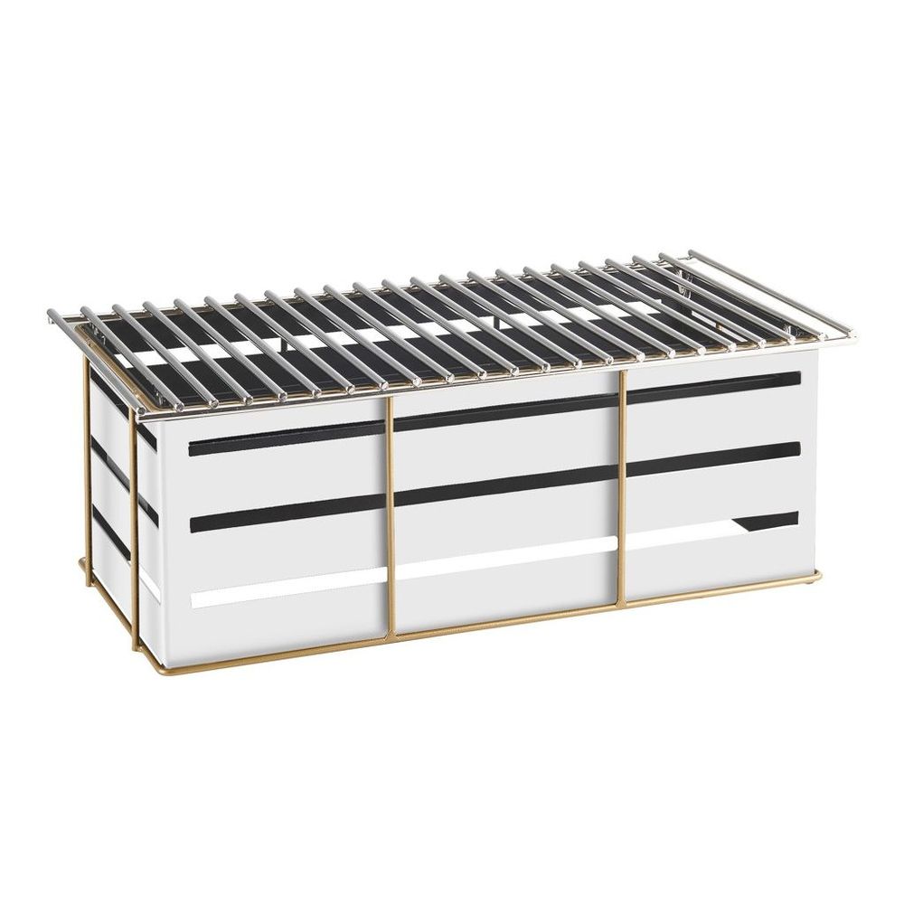 Cal-Mil Empire White Chafer Alternative, 10 inch Width x 19.75 inch Depth x 7.5 inch Height