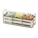 Cal-Mil Empire White Jar Display with 3 Glass Jar, 12.5 inch Width x 4.5 inch Depth x 5.25 inch Height