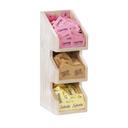 Cal-Mil Newport 3 Tier White Washed Pine Wood Condiment Organizer, 6 inch Width x 7 inch Depth x 16 inch Height