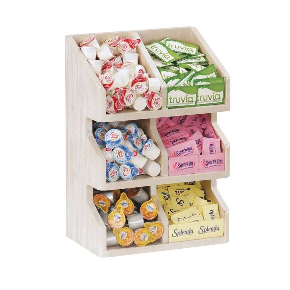 Cal-Mil Newport 3 Tier 6 Section Condiment Organizer, 11 inch Width x 7 inch Depth x 16 inch Height