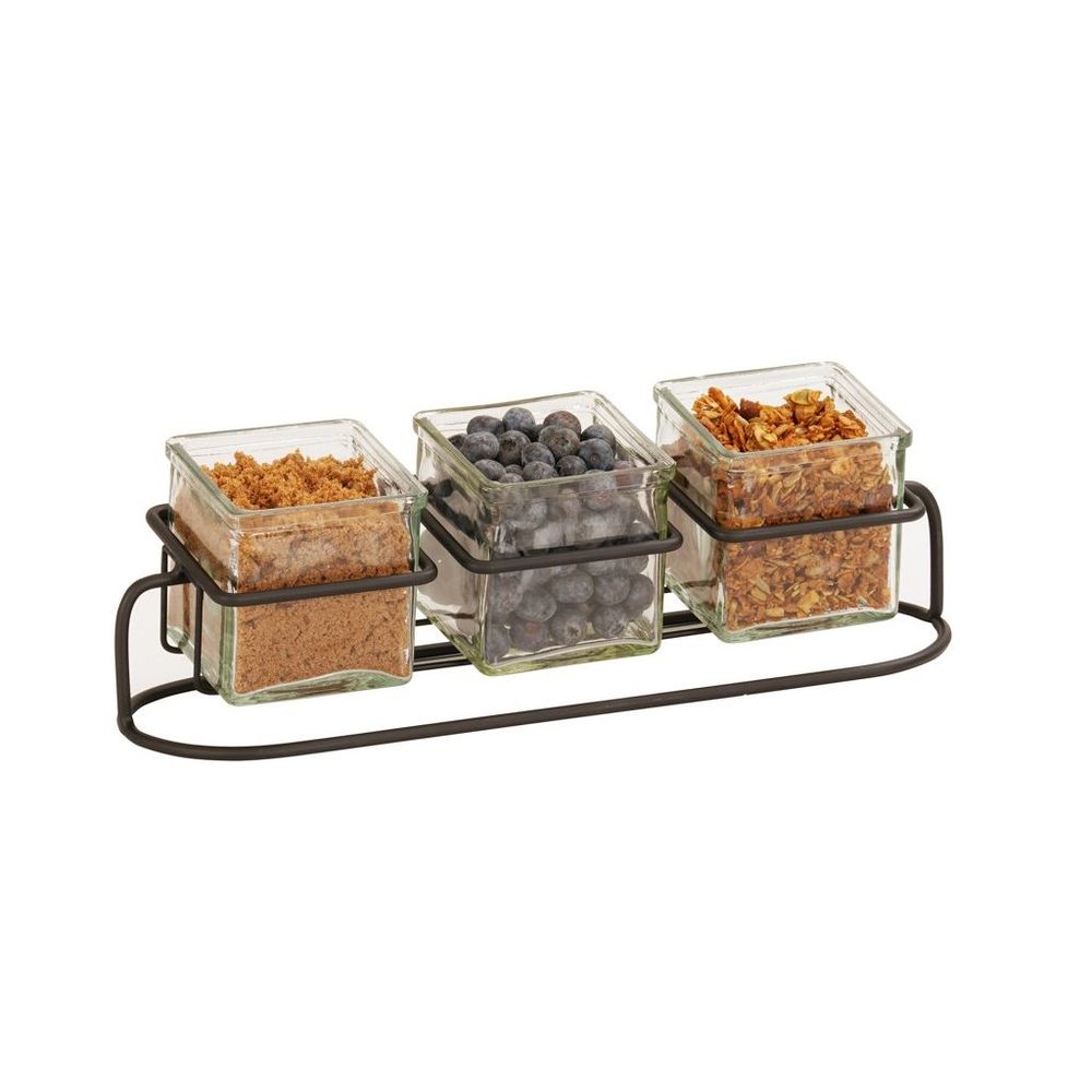 Cal-Mil Madison Square 3 Jar Display, 16.5 inch Width x 4.875 inch Depth x 5.25 inch Height