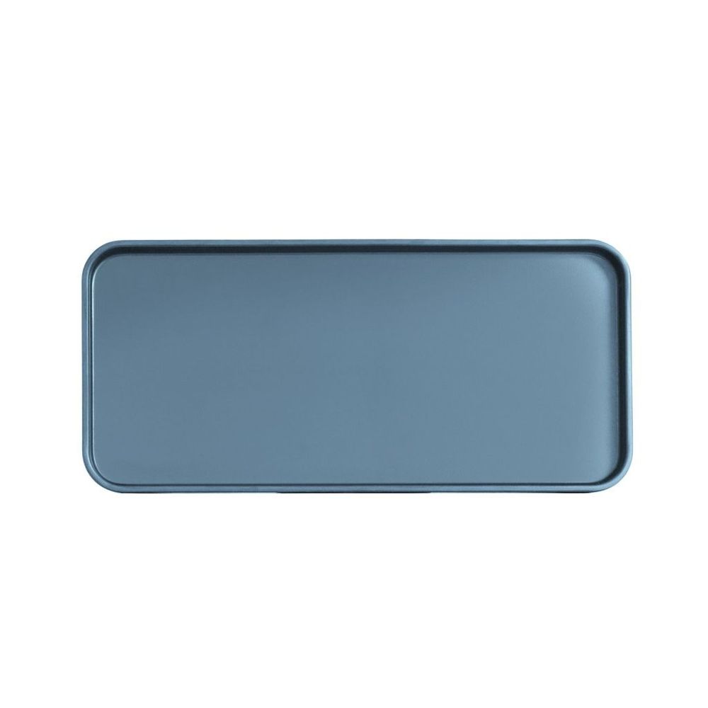 Cal-Mil Hudson Stone Blue Melamine Tray, 6 inch Width x 13 inch Depth x 1 inch Height -- 6 per case