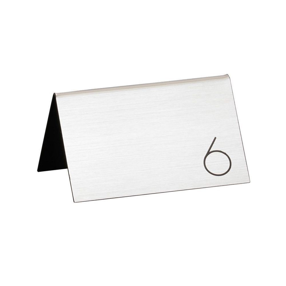 Cal-mil Silver With Black Double-sided Number Table Tent, 5 Inch Width X 3 Inch Height