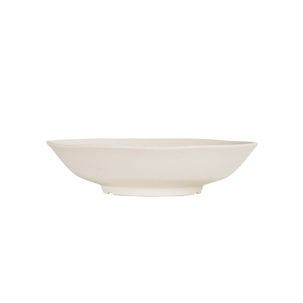 Cal-Mil Hand Thrown Ivory Melamine Bowl, 12 inch Dia. x 3 inch Height -- 6 per case
