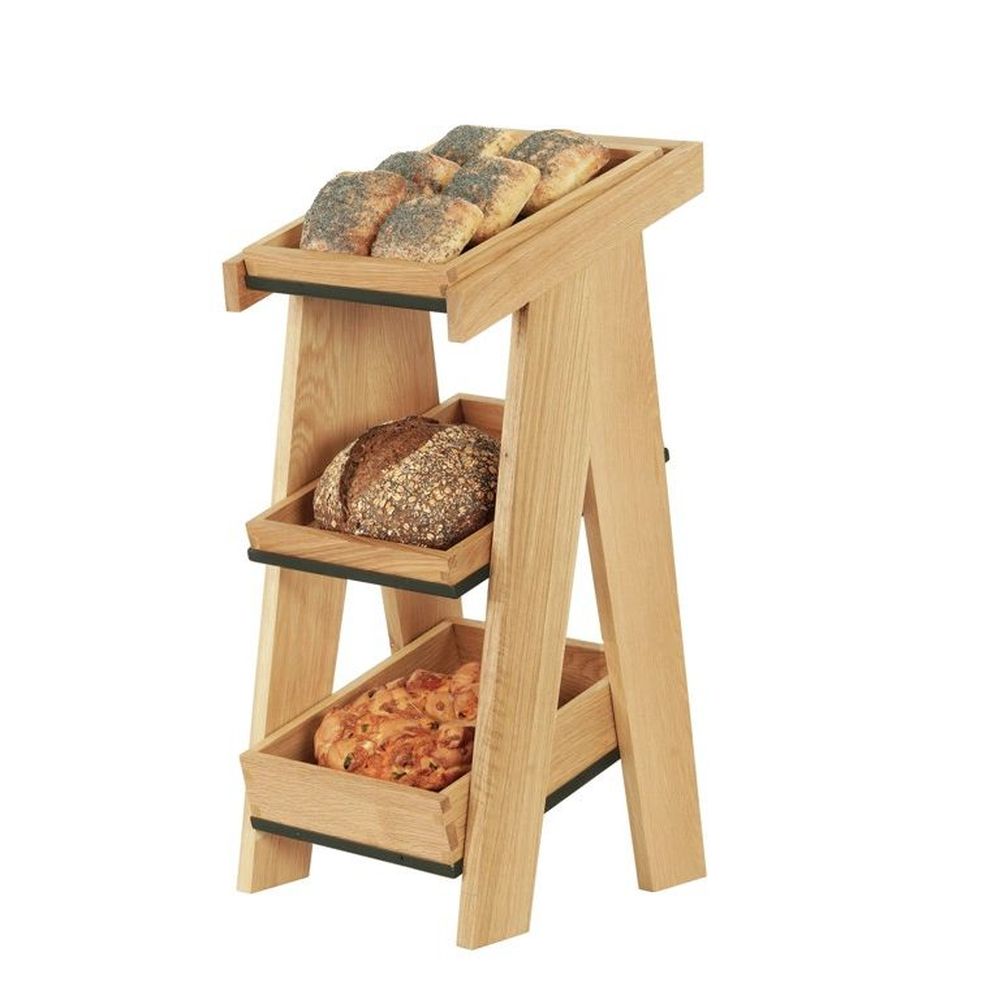Cal-Mil Sydney Oak 3 Tier Merchandiser, 12.5 inch Width x 13 inch Depth x 27.75 inch Height