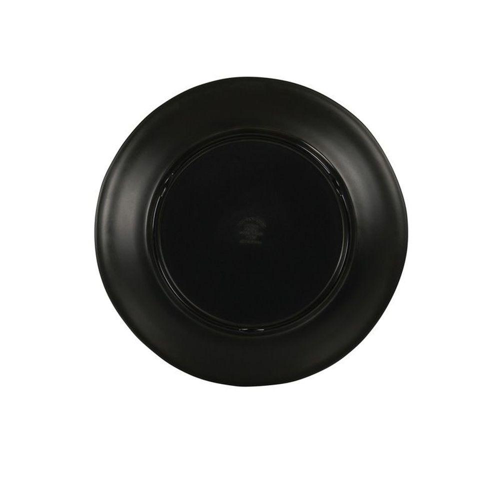 Cal-Mil Hand Thrown Black Melamine Plate, 9 inch Width x 1 inch Height -- 6 per case