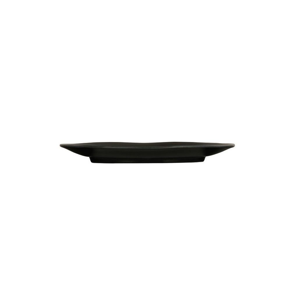 Cal-Mil Hand Thrown Black Oval Melamine Platter, 11 inch Width x 8 inch Depth x 1 inch Height