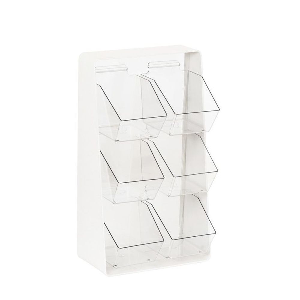 Cal-Mil White Condiment Holder with Six Removable Plastic Compartments, 13.25 x 7 x 23.25 inch