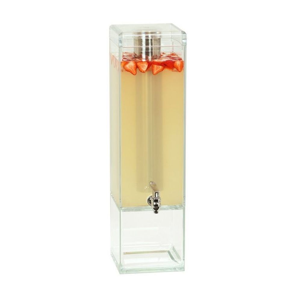 Cal-Mil Polycarbonate 3 Gallon Beverage Dispenser with Ice Chamber, 7.25 x 7.25 x 27 inch