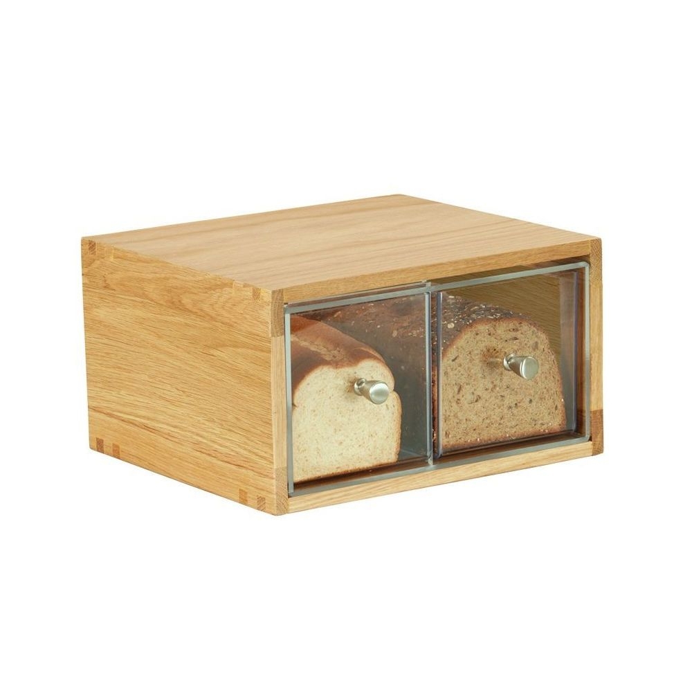 Cal-Mil Sydney Oak 2 Drawer Bread Case, 13.63 inch Width x 13 inch Depth x 7.13 inch Height