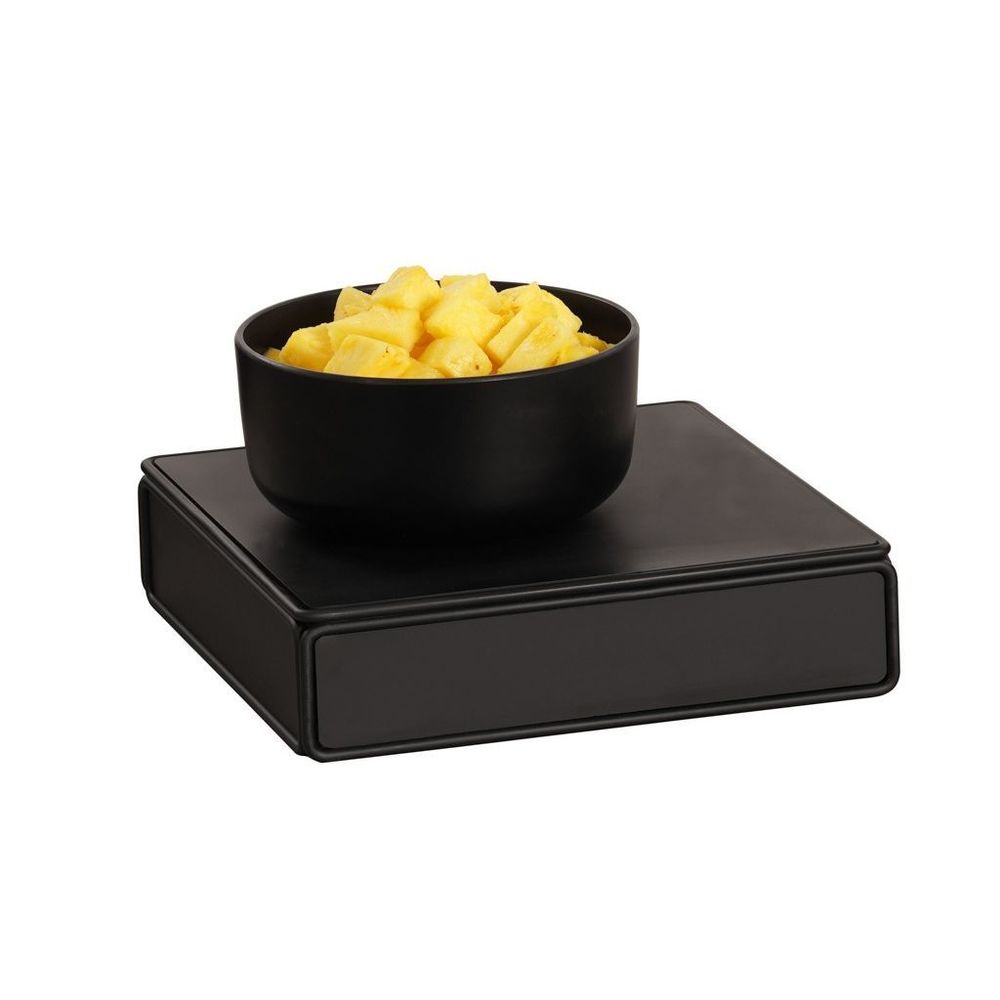 Cal-Mil Onyx Durable Black Metal Square Riser, 12 inch Width x 12 inch Depth x 3 inch Height