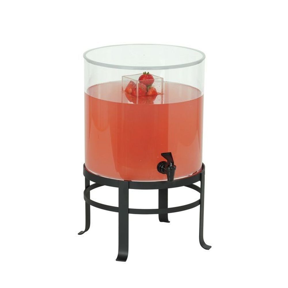 Cal-Mil Iron Polycarbonate 3 Gallon Beverage Dispenser with Infusion Chamber, 12 inch Dia x 19 inch
