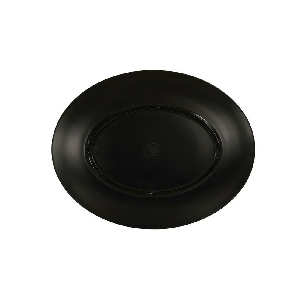 Cal-Mil Hand Thrown Black Oval Melamine Platter, 14 inch Width x 11 inch Depth x 1.5 inch Height -- 6 per case