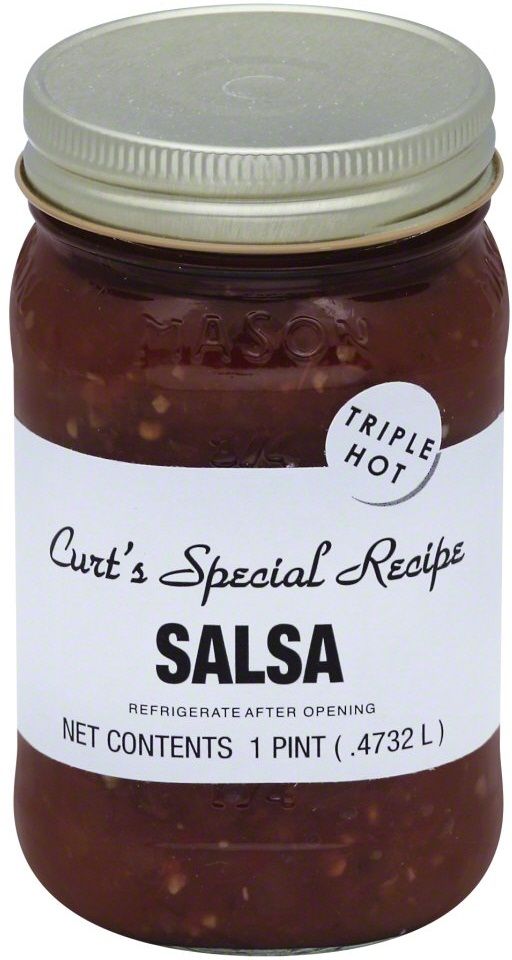 Curt's Salsa Triple Hot Salsa, 16 Fluid Ounce -- 12 Per Case