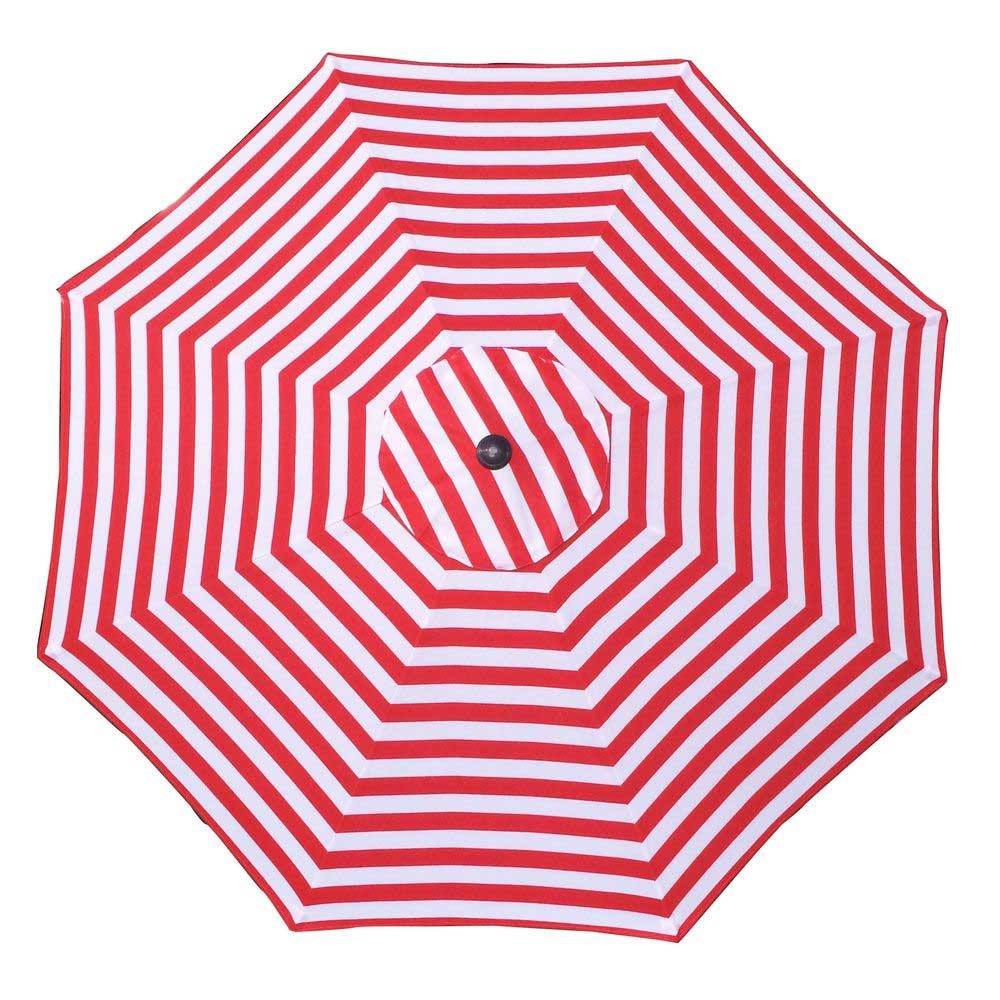 American Maid Aluminum Red and White Stripe Umbrella, 9 feet -- 4 per case