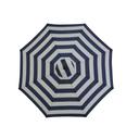 American Maid Aluminum Navy Blue and White Stripe Umbrella, 9 feet -- 4 per case