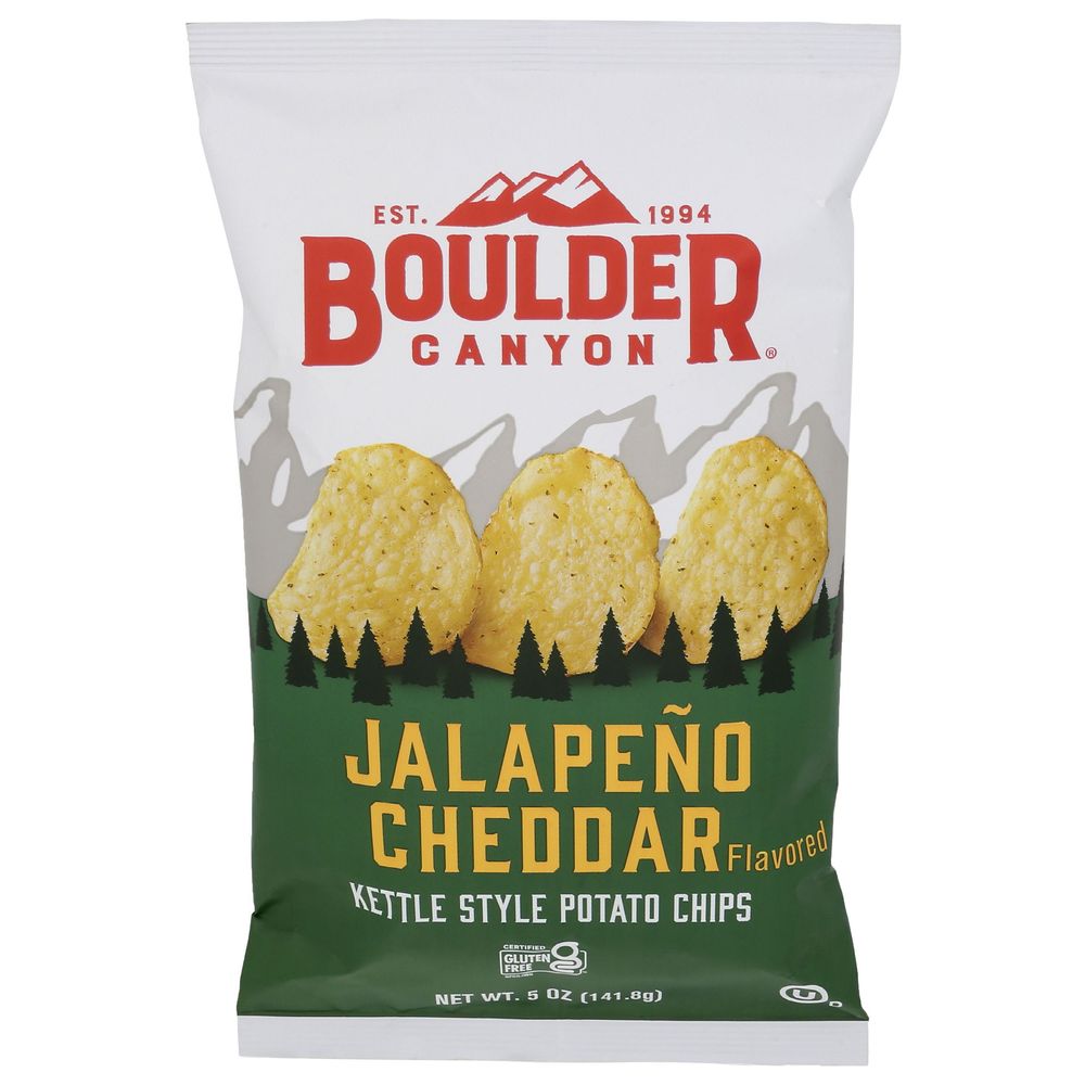 Boulder Canyon Jalapeno Cheddar Potato Chips, 5 Ounce -- 12 per case