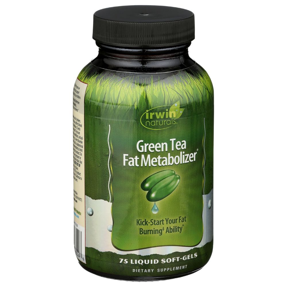Irwin Naturals Green Tea Fat Metabolizer Liquid Softgels, 75 count