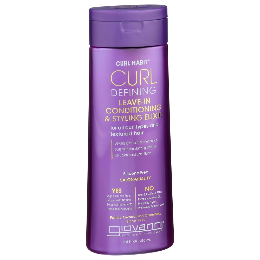 Giovanni Curl Habit Curl Defining Leave in Conditioning and Styling Elixir, 8.5 Fluid Ounce