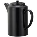 Service Ideas Plastic Black Double Wall Teapot without Tether, 16 Ounce Capacity