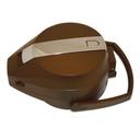 Service Ideas Color Me SVAC Brushed Stainless Finish Vacuum Insulated Airpot with Brown Lever Pump Lid, 2.2 Liter Capacity