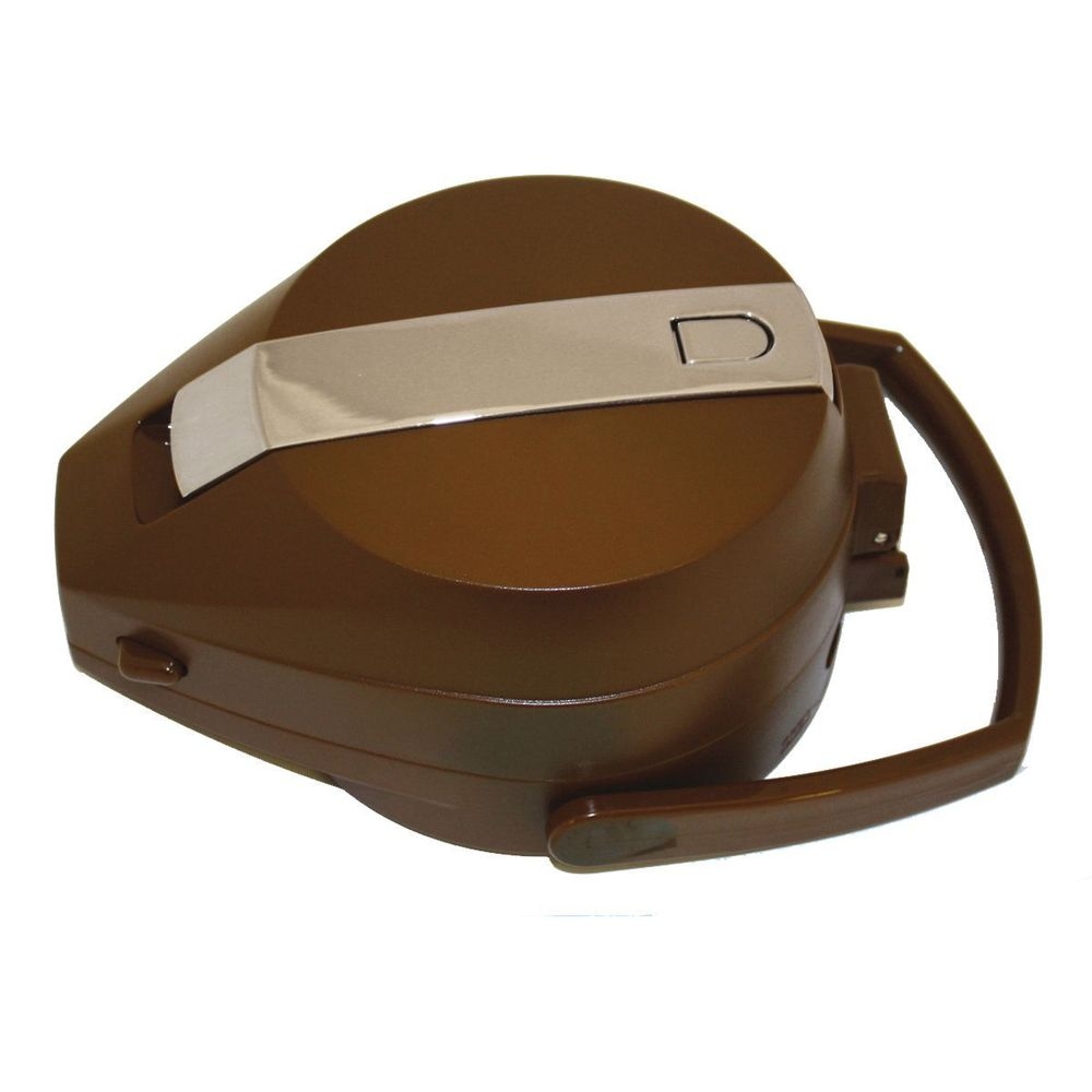 Service Ideas Color Me SVAC Brushed Stainless Finish Vacuum Insulated Airpot with Brown Lever Pump Lid, 2.2 Liter Capacity