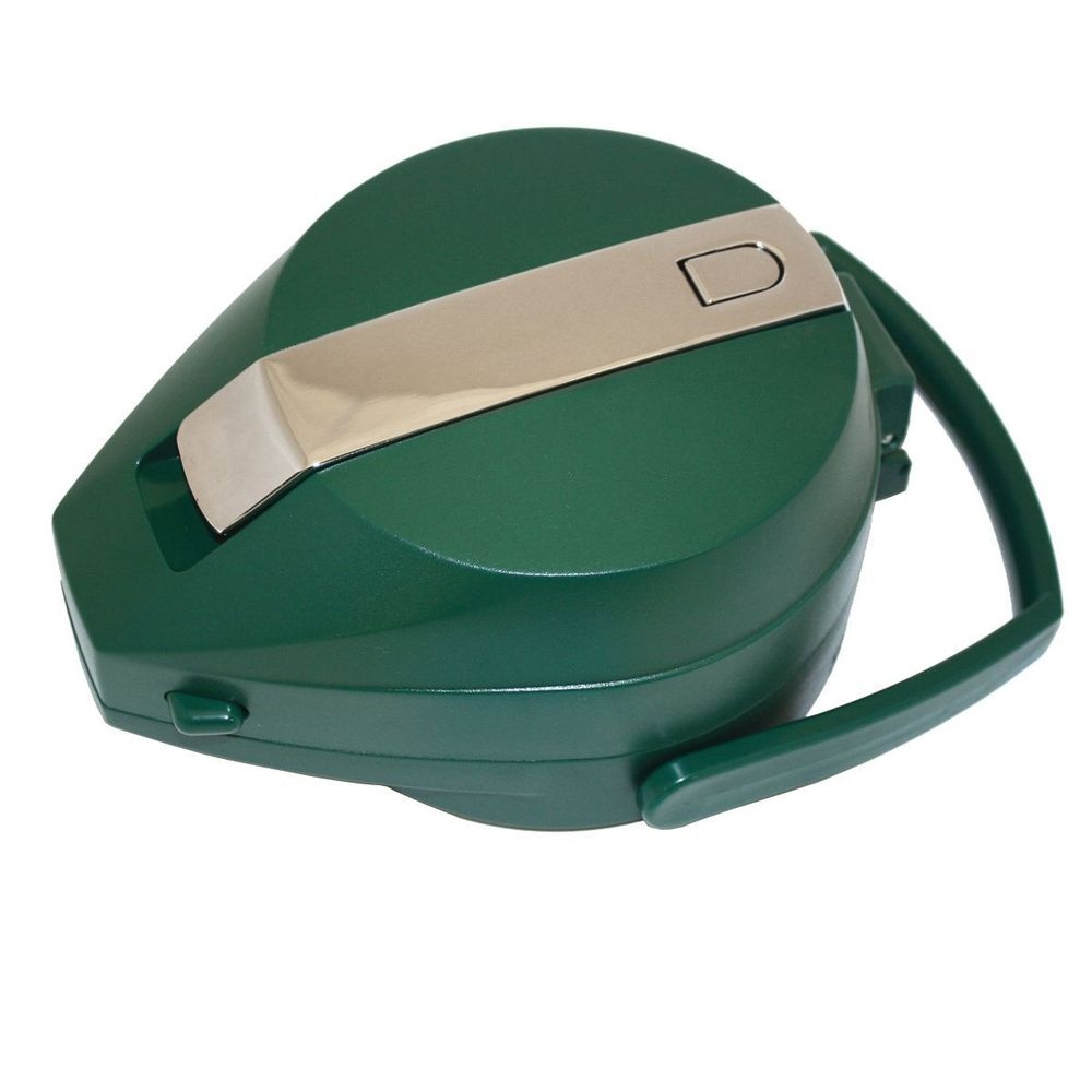 Service Ideas Color Me SVAC Brushed Stainless Finish Vacuum Insulated Airpot with Green Lever Pump Lid, 2.2 Liter Capacity