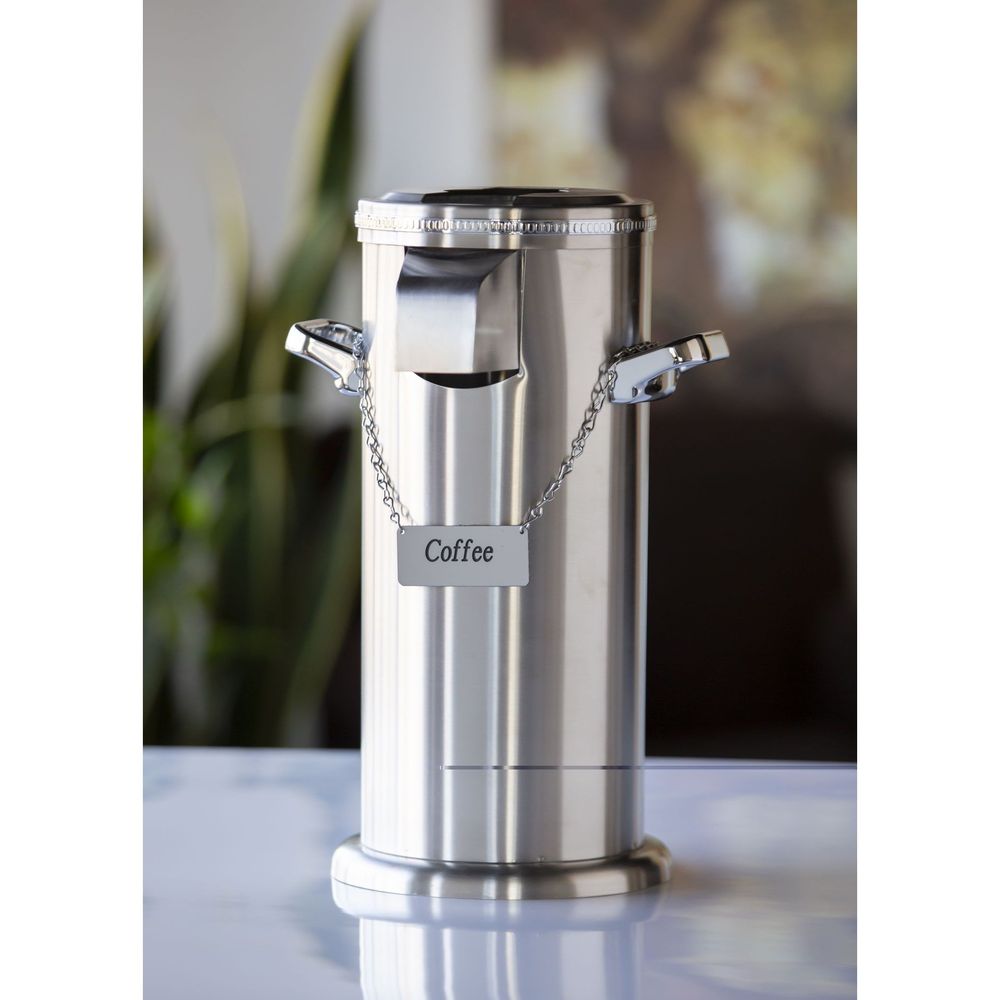 Service Ideas Stainless Steel Brushed Finish Universal Airpot Cover-Up, 7 x 16 inch