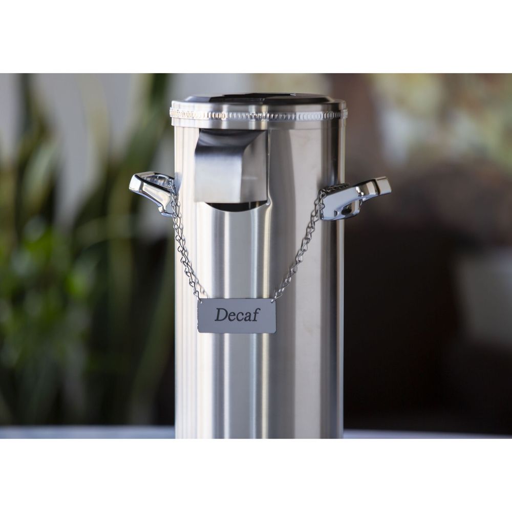Service Ideas Stainless Steel Brushed Finish Universal Airpot Cover-Up, 8 x 17 inch