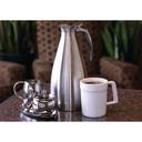 Service Ideas Altus Series Stainless Steel Brushed Finish Vacuum Insulated Carafe with Flip Top Lid, 1 Liter Capacity