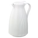 Service Ideas Twist N Serv White Foam Insulated Carafe with Push Button Lid, 2 Liter Capacity