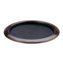 Service Ideas Dark Tungsten 9 inch Round Non-Slip Tray with Removable Insert, 11 x 11 x 1 inch