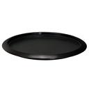 Service Ideas Black Onyx 12 inch Round Non-Slip Tray with Removable Insert, 14 x 14 x 1 inch