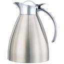 Service Ideas Marquette Series 18/8 Stainless Steel Brushed with Polished Accents Finish Vacuum Insulated Carafe with Flip Top Lid, 1 Liter Capacity