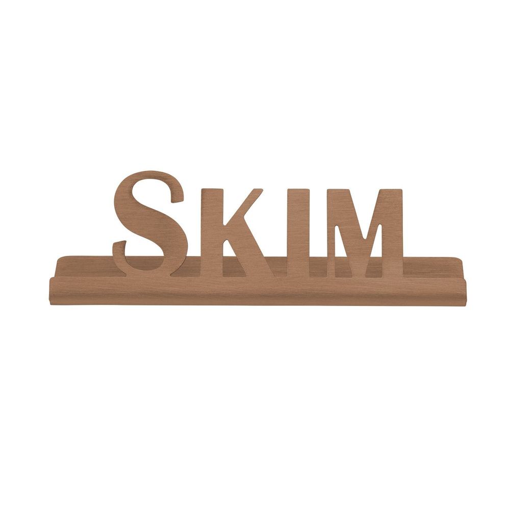 Service Ideas Stainless Steel Rose Gold Finish Skim Laser Cut ID Tabletop Sign, 1 inch Width x 1 inch Height