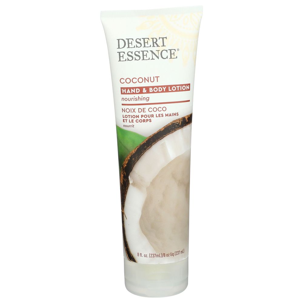 Desert Essence Organic Coconut Hand and Body Lotion, 8 Fluid Ounce