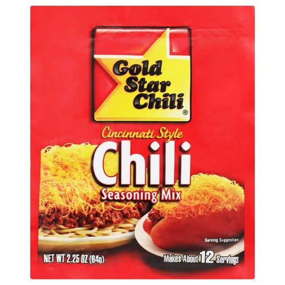Gold Star Cincinnati Style Chili Spice Seasoning Mix, 2.25 Ounce Packet -- 20 Per Case