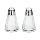 Tablecraft Paneled Clear Glass Salt and Pepper Shaker with Chrome Plated ABS Top, 1.5 Ounce Capacity -- 24 per case