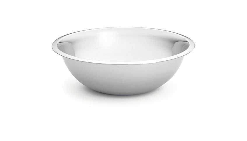 Tablecraft Stainless Steel 0.6 mm Heavyweight Mixing Bowl, 8 Quart Capacity