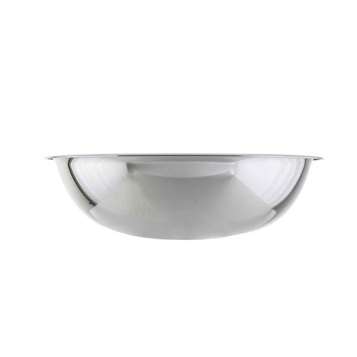 Tablecraft 200 Series Stainless Steel Standard 0.4 mm Mirror Finish Mixing Bowl, 13 Quart Capacity