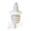 Tablecraft Plastic Economy White Free Flow Liquor Pourer, 1.25 x 1.25 x 2.6875 inch -- 12 per case
