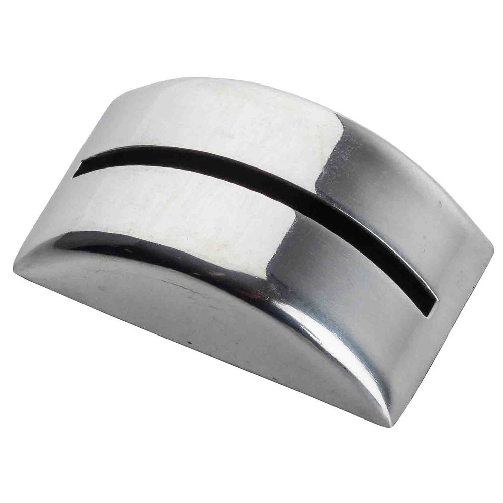 Tablecraft Stainless Steel Rectangular Sloped Card Holder, 2 x 1.25 inch