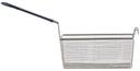 Tablecraft Nickel Plated Mesh Rectangular Fry Basket with Blue Vinyl Handle, 25.5 x 5.75 x 5.75 inch