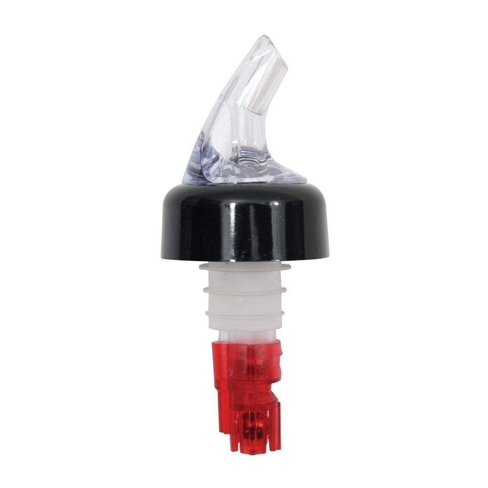 Tablecraft Plastic Proper Pour III with Black Collar, 1 Ounce Capacity -- 12 per case